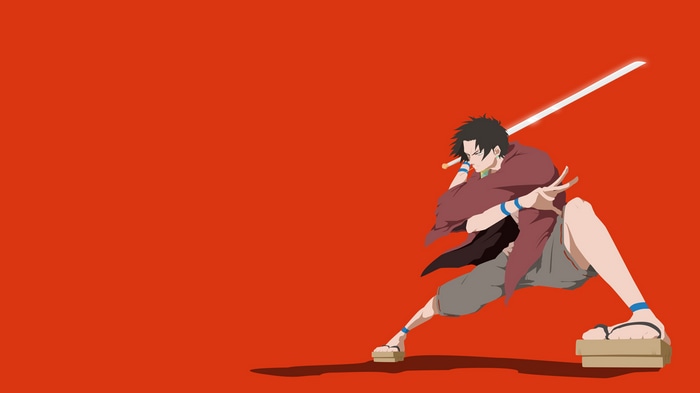 4K Samurai Champloo anime boy with katana