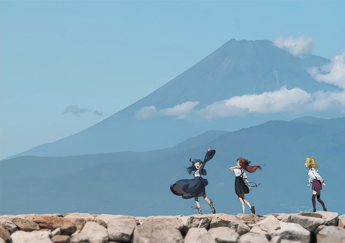 Love Live! Sunshine!!: Mount Fuji with Mari, Riko, and Yoshiko