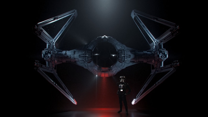 Star Wars TIE Interceptor and Pilot
