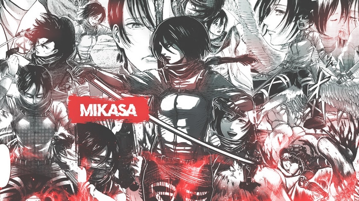 Mikasa Ackerman Collage from Shingeki no Kyojin Manga