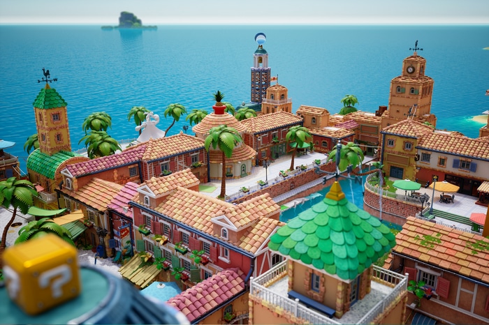 Super Mario Sunshine Island Town with Question Block