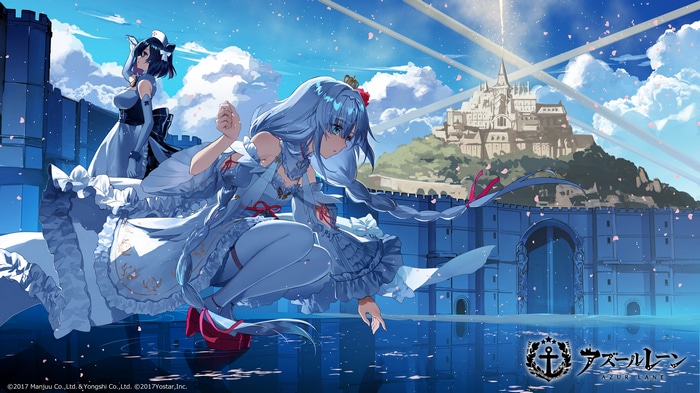 Azur Lane: Jervis and Janus by a Castle