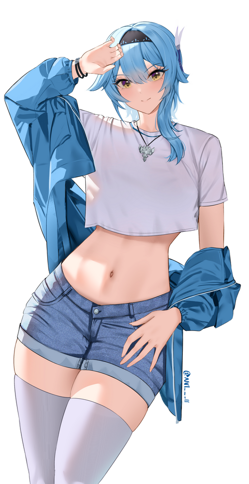 Eula from Genshin Impact in casual attire