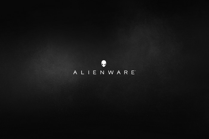 Alienware logo on dark background