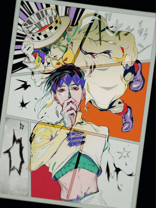 Rohan Kishibe and Stand from JoJo's Bizarre Adventure