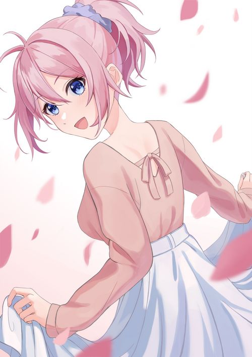 Aoba from Kantai Collection fan art with pink hair