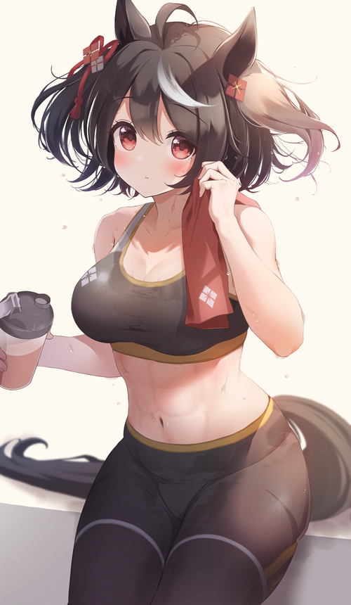 Kitasan Black from Uma Musume Pretty Derby after workout