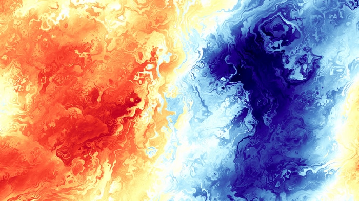 4K abstract gradient fluid art