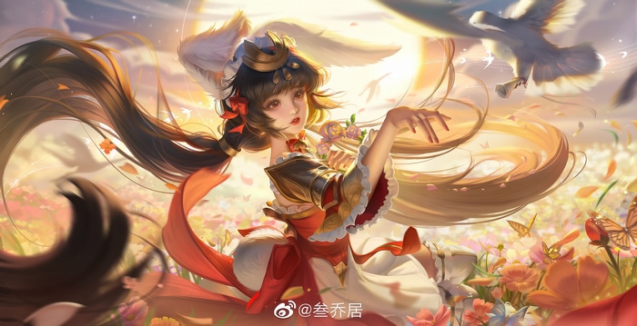 Diao Chan from Honor of Kings in a flower field