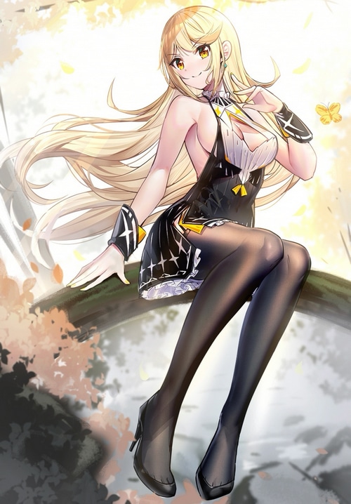 Hikari from Xenoblade Chronicles 2 sitting on a branch