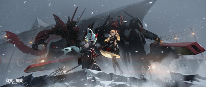 4K Final Front: Enobetta mechs science fiction drawing