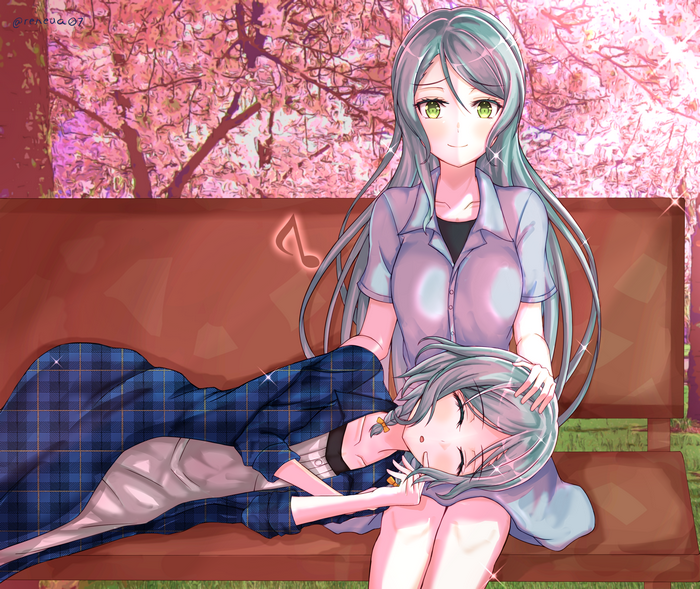 Hikawa Sayo and Hikawa Hina from BanG Dream! fan art