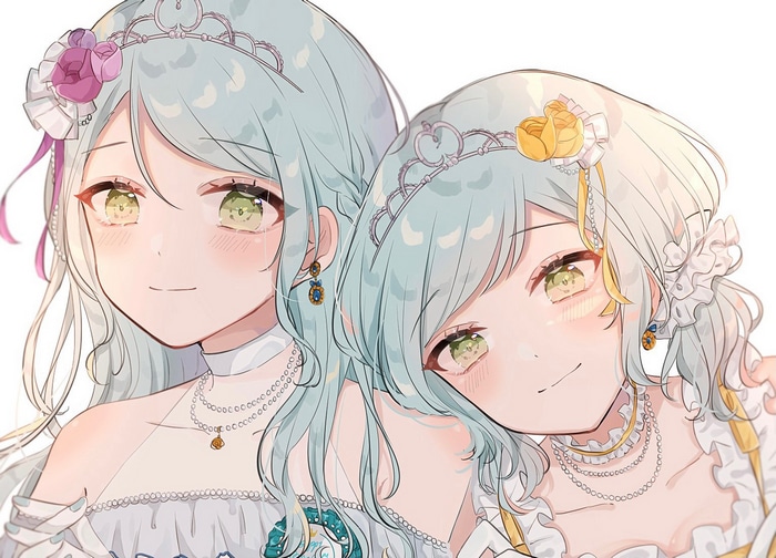 Hikawa Hina and Hikawa Sayo from BanG Dream! fan art
