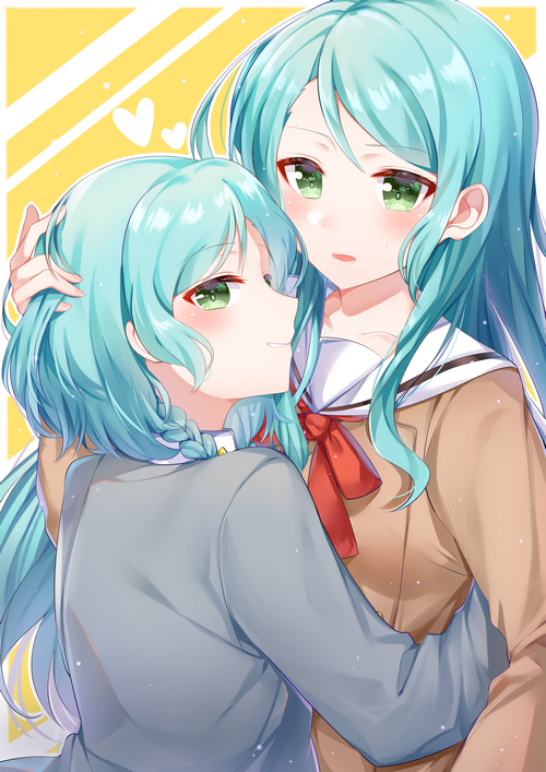 Hikawa Hina and Hikawa Sayo from BanG Dream!