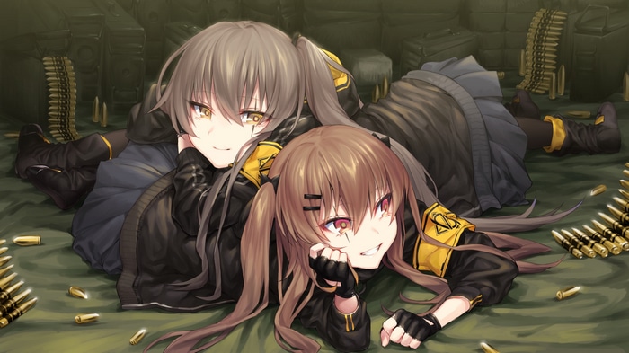 UMP9 and UMP45 from Girls Frontline fan art