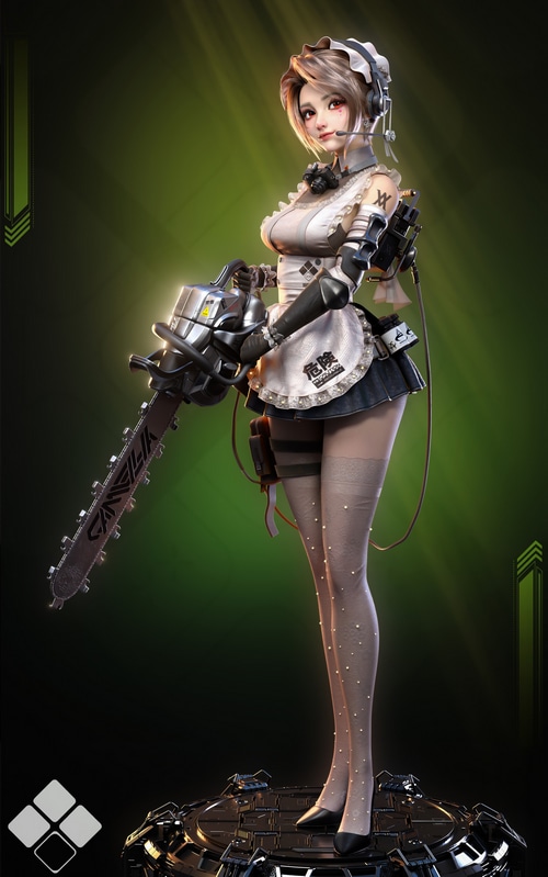Maid with Chainsaw