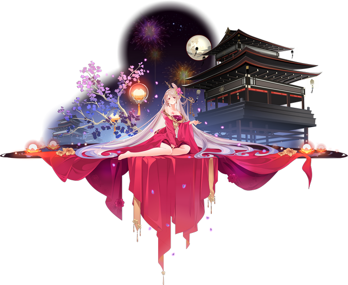 4K Chinese dress with fireworks and temple