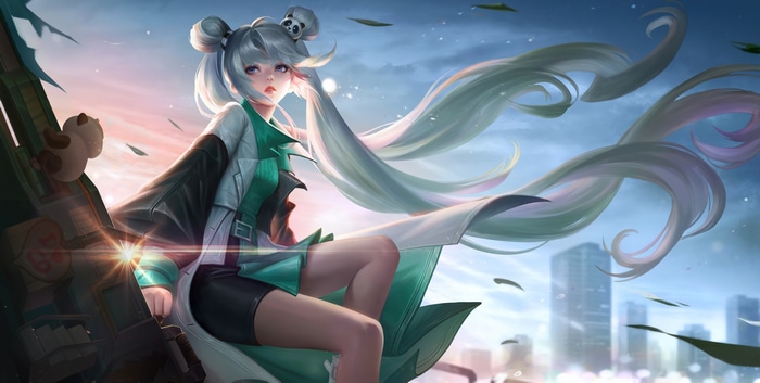 4K Honor of Kings artwork of a girl with panda hair clips