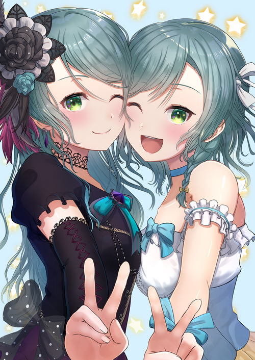 Hikawa Hina and Sayo from BanG Dream! fan art