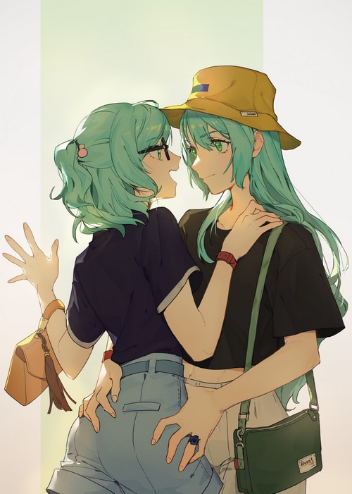 Hikawa Sayo and Hikawa Hina from BanG Dream! fan art