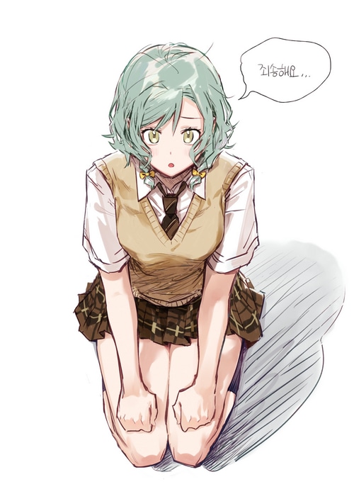 Hikawa Hina from BanG Dream! kneeling