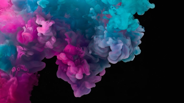 4K Abstract Blue and Pink Smoke