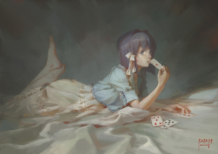 Fujibayashi Ryou from Clannad playing cards