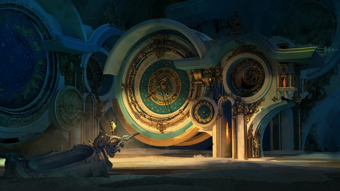 Fantasy art of a large clockwork mechanism