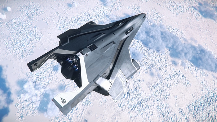 Star Citizen Crusader Hercules in orbit