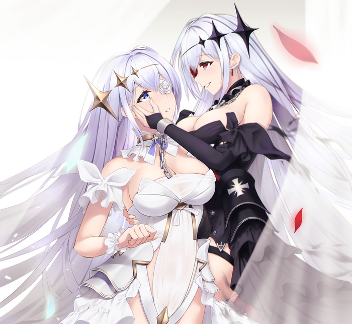 Azur Lane fan art of Emden and her twin