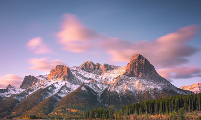Three Sisters Mountains in Canmore, Alberta, Canada