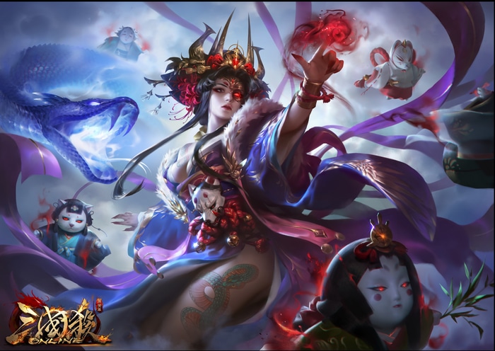 Online Game Art with Japanese Folklore Elements