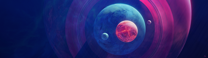 4K Space Art of Planets and Rings