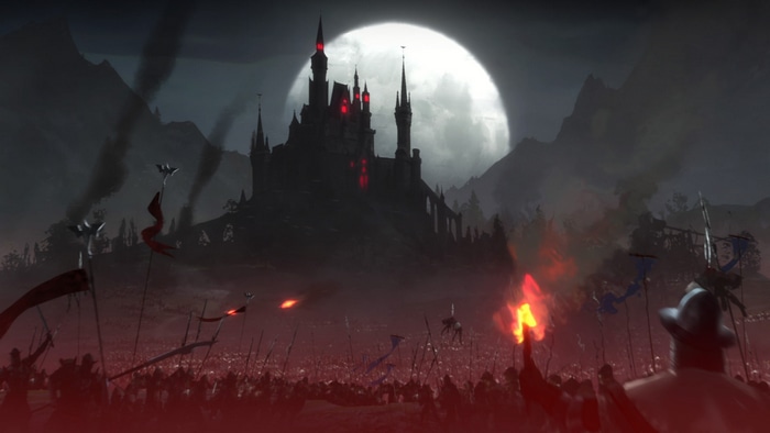 V Rising artwork of a castle siege