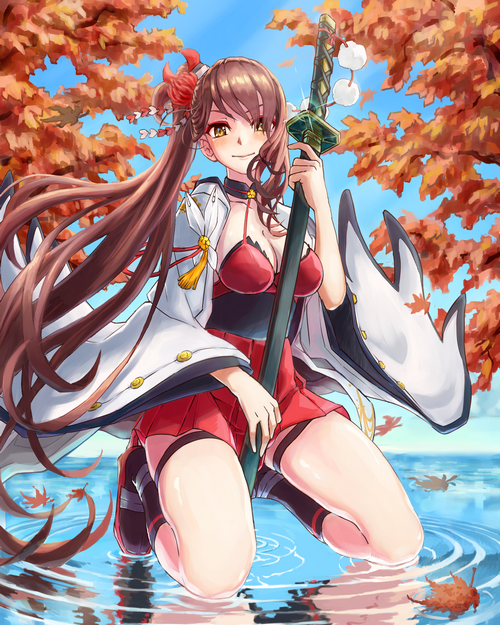 Azur Lane fan art of Zuikaku with a sword