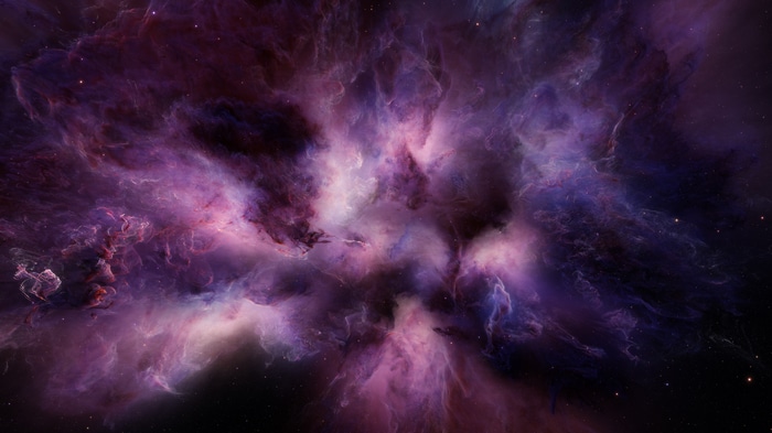 Space art with nebula and stars by Salmonick Atelier