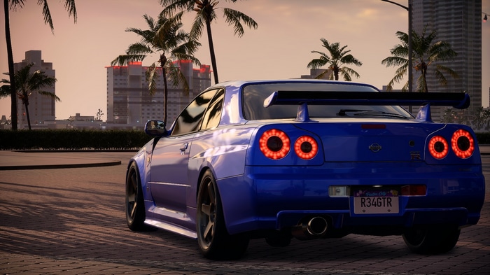Nissan Skyline R34 GT-R in Need for Speed: Heat 4K