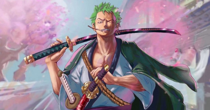 Roronoa Zoro holding three swords