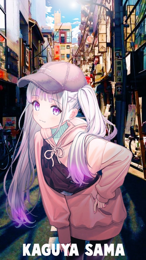 Kaguya Sama Anime Girl with Multi-colored Hair