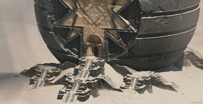 4K Ancient Temple Ruins in Desert