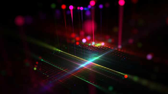 Abstract 4K illustration of colorful lights