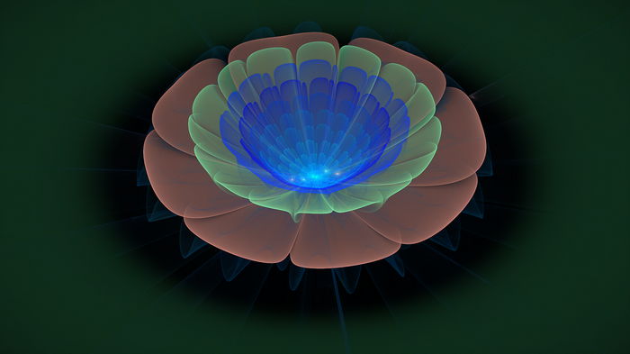Fractal flower with layered petals