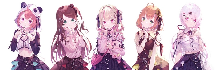 Anime Girls Akabane Youko, Shiina Yuika, Makaino Ririmu, Honma Himawari, Sasaki Saku