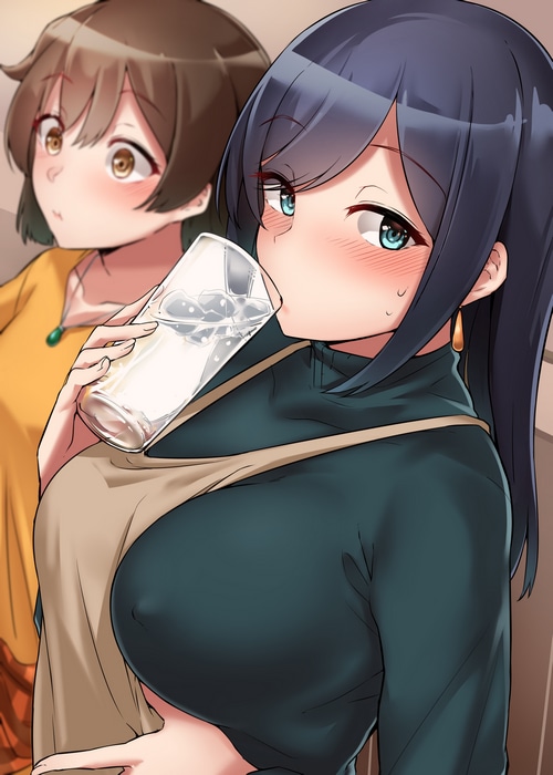 Hiryuu and Souryuu drinking from Kantai Collection fan art