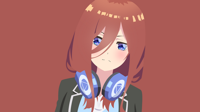 4K Minimalist Fan Art of Nakano Miku
