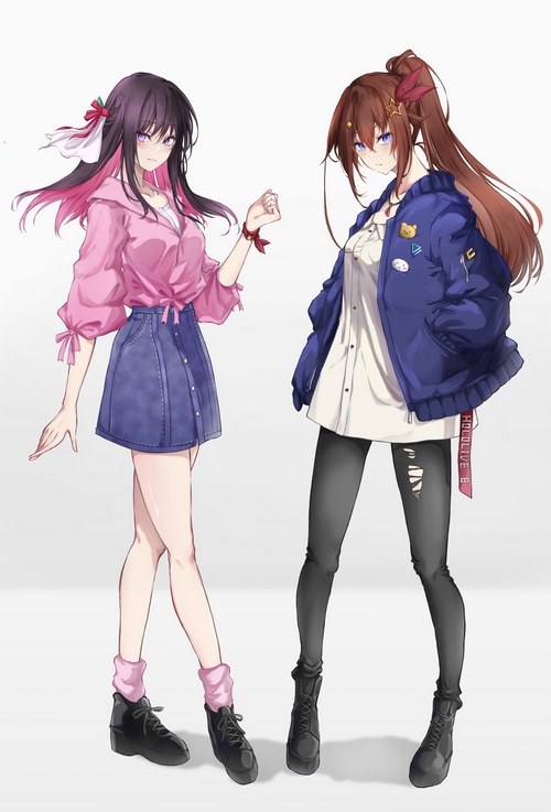 Tokino Sora and AZKi from Hololive