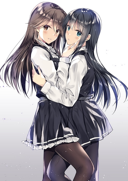 Kantai Collection fan art of Asashio and Arashio