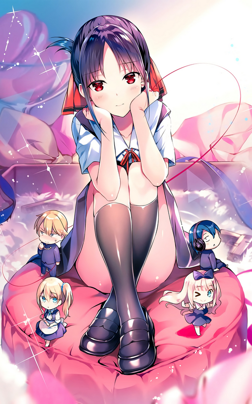 Kaguya Shinomiya and Chibi Characters from Kaguya-Sama: Love is War