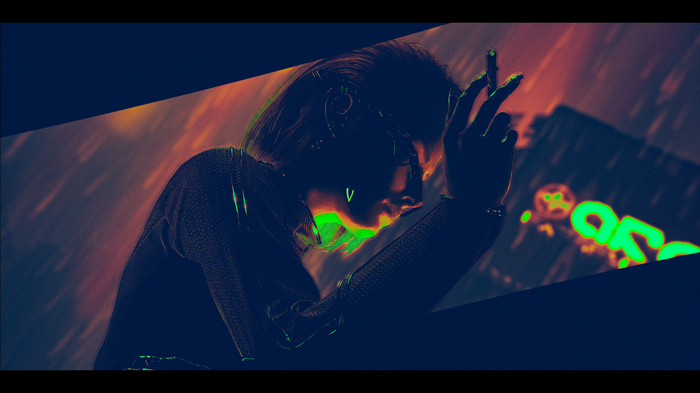 Cyberpunk 2077 artwork of a person smoking