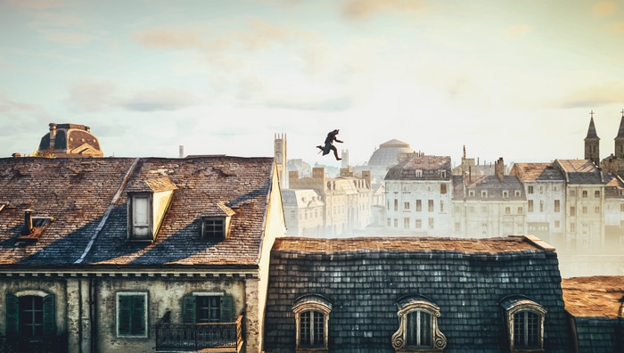 4K Assassin's Creed Unity Rooftop Leap